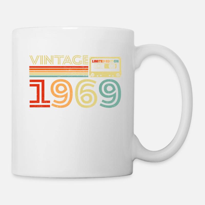1969 Vintage Retro Cadeau Anniversaire - Mug blanc - blanc