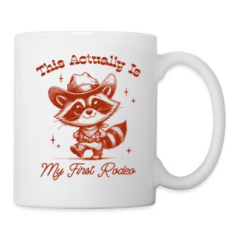 C’est en fait mon premier cow-boy raton laveur de rodéo - Mug blanc - blanc - Droite