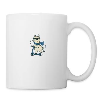 Cartoon llama for urban animal lovers - Mug - white - Right
