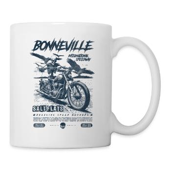 Bonneville Salzwüste Motorrad Vintage Biker - Tasse - Weiß - Rechts