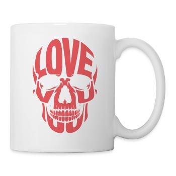 SKULL LOVE - Mug - white - Right
