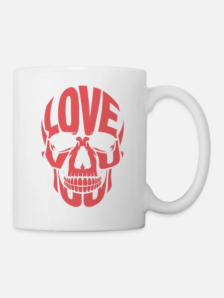 SKULL LIEBE - Tasse - Weiß