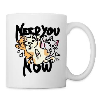 Dicton de chat avec des cœurs - Mug blanc - blanc - Droite