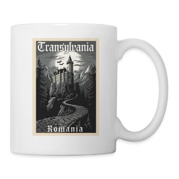 Transylvania Retro Poster Vintage Souvenir - Mug - white - Right