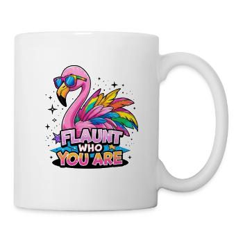 Flamant rose coloré - Soyez fier de ce que vous êtes - Mug blanc - blanc - Droite