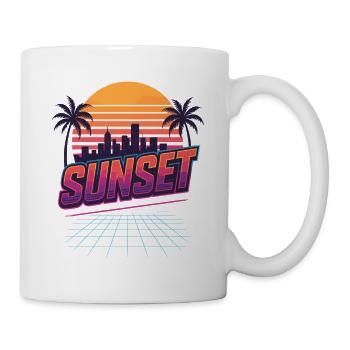 Retro Sunset - 80s Style - Mug - white - Right
