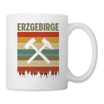 Erzgebirge Retro Hammer - Tasse - Weiß - Rechts