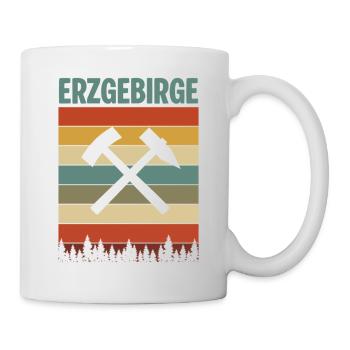 Erzgebirge Retro Hammer - Tasse - Weiß - Rechts