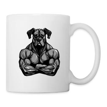 Hund Muskeln - Tasse - Weiß - Rechts