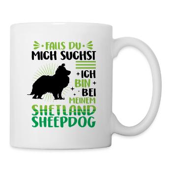 Sheltie Me Looking Shetland Sheepdog - Mug - white - Right