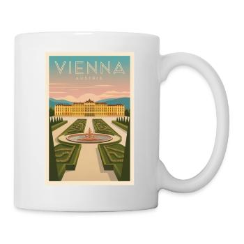 Affiche rétro Vienne Vintage Souvenir - Mug blanc - blanc - Droite