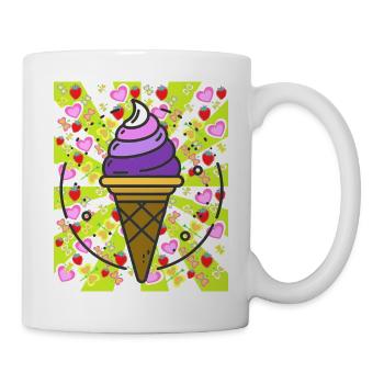 Glace Enfants Teen Glace Enfant Rétro Années 80 - Mug blanc - blanc - Droite