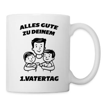 Alles Gute - Erster Vatertag Spruch - Tasse - Weiß - Rechts