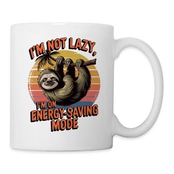 Energy saving mode - Sloth on the back burner - Mug - white - Right