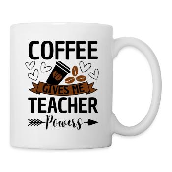 Lustiger Lehrer Spruch mit Kaffee - Tasse - Weiß - Rechts