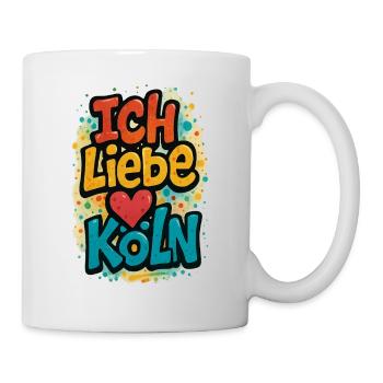 Ich liebe Köln – Drei Worte, ein Gefühl. - Tasse - Weiß - Rechts