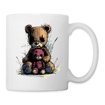 Teddy bear horror - plush toy - Mug - white - Right
