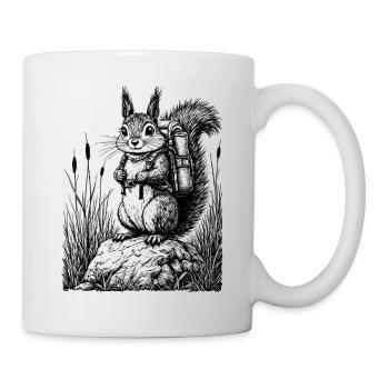 Randonnée, Randonneurs, Écureuils, Camping, Campeurs - Mug blanc - blanc - Droite