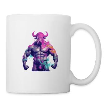 Bison Muscles Musculation Taureau - Mug blanc - blanc - Droite