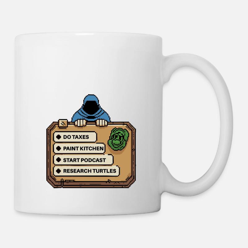 ADHS Superkraft – Side-Quest Held Shirt - Tasse - Weiß