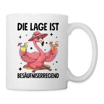 The location is drunk with flamingo - Mug - white - Right