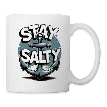 Stay Salty - Chemise Maritime Statement - Mug blanc - blanc - Droite