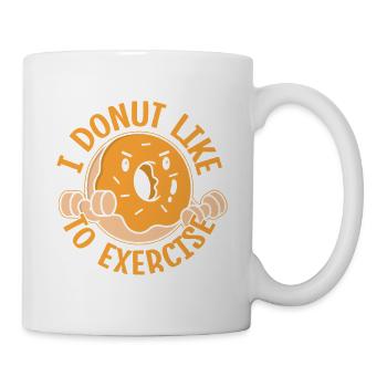 Fanatiques de fitness, je n’aime pas l’exercice - Mug blanc - blanc - Droite