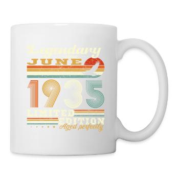 June 1935 Vintage Birthday Gift Retro - Mug - white - Right
