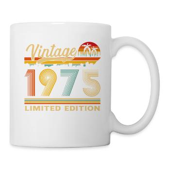 1975 Vintage Retro Geburtstagsgeschenk - Tasse - Weiß - Rechts