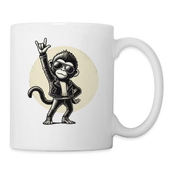 Rock, Rocker, Rock Musik, Heavy Metal, Rock Hand - Tasse - Weiß - Rechts
