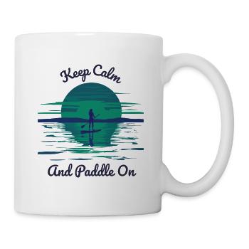 Keep Calm and paddle on - Mug - white - Right