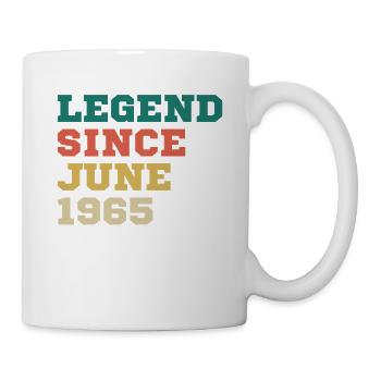 Légende depuis juin 1965 cadeau d’anniversaire - Mug blanc - blanc - Droite