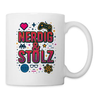 Nerd et fier - Mug blanc - blanc - Droite