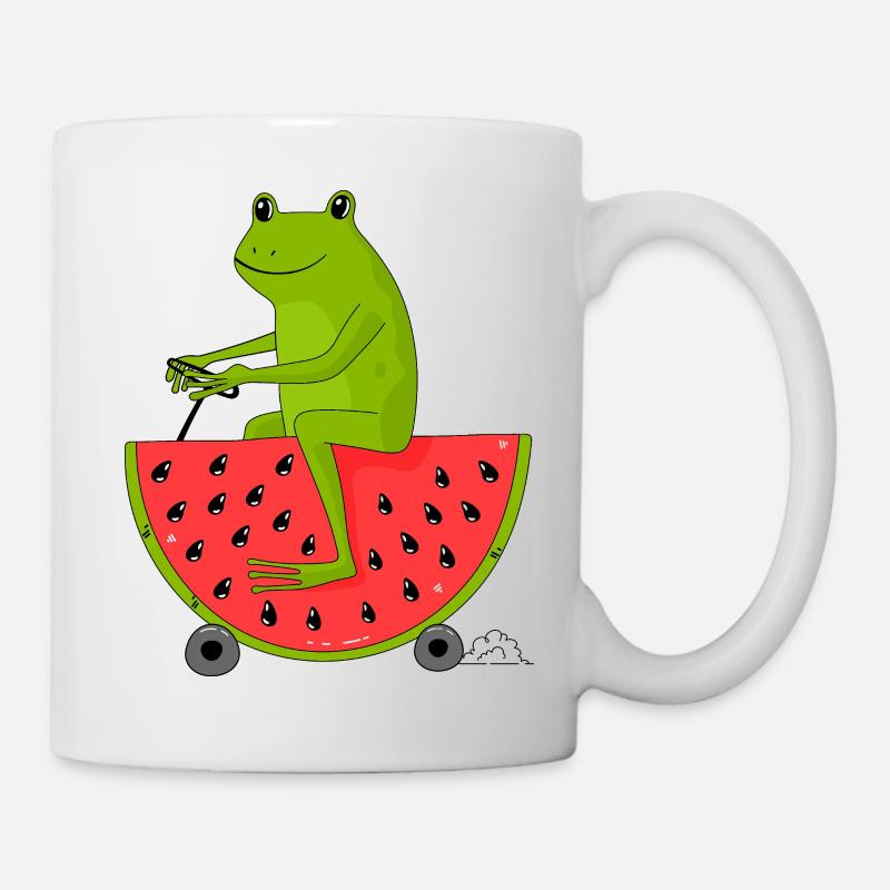 Frosch und wassermelone - Tasse - Weiß