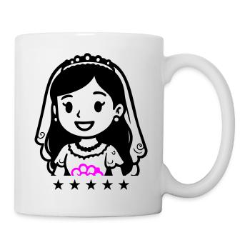 Bande dessinée de mariée - Mug blanc - blanc - Droite