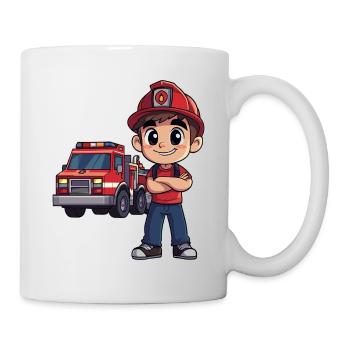Pompiers pour enfants - Mug blanc - blanc - Droite
