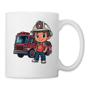 Pompiers pour enfants - Mug blanc - blanc - Droite