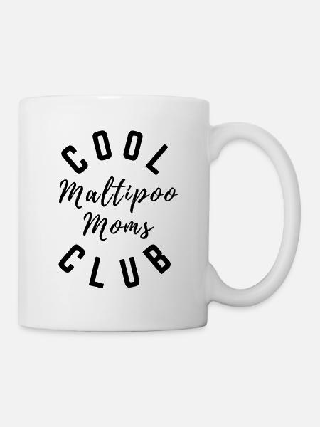 Maltipoo Moms Club – Design de maman chien mignon et cool - Mug blanc - blanc