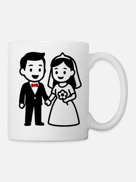 Ehepaar Hochzeit Brautpaar - Tasse - Weiß