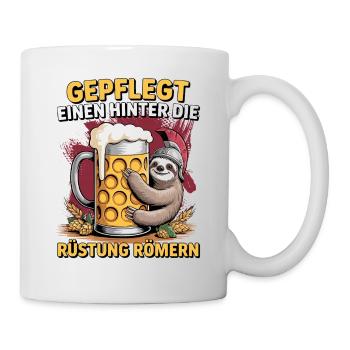 Gepflegt einen hinter die Rüstung römern Faultier - Tasse - Weiß - Rechts