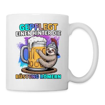 Gepflegt einen hinter die Rüstung römern Faultier - Tasse - Weiß - Rechts