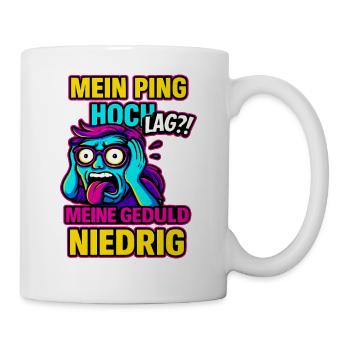 My ping high, my patience low - Mug - white - Right