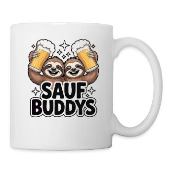 Sauf Buddys Sloth Faultier | Bier - Tasse - Weiß - Rechts