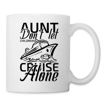 Aunt don't let childrens cruise alone - Mug blanc - blanc - Droite
