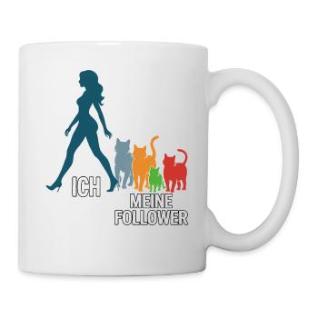 Moi et mes abonnés – Cat Humor Design - Mug blanc - blanc - Droite