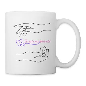 T-shirt self-care – mantra positif au quotidien - Mug blanc - blanc - Droite
