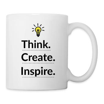 Think Create Inspire Glühbirne - Tasse - Weiß - Rechts