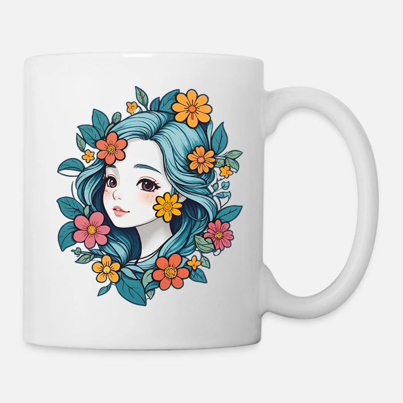 Blumenfee - Tasse - Weiß