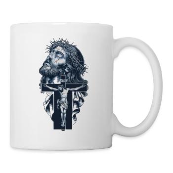 Jesus on the Cross - Faith, Hope, Redemption - Mug - white - Right