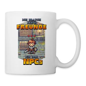 Je n’ai pas besoin d’amis, j’ai des PNJ - Mug blanc - blanc - Droite